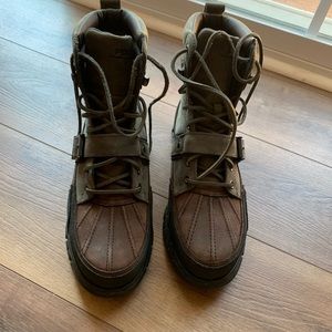 Polo Ralph Lauren 'brennen' oiled Leather Boots (8121081099zr), size 10D